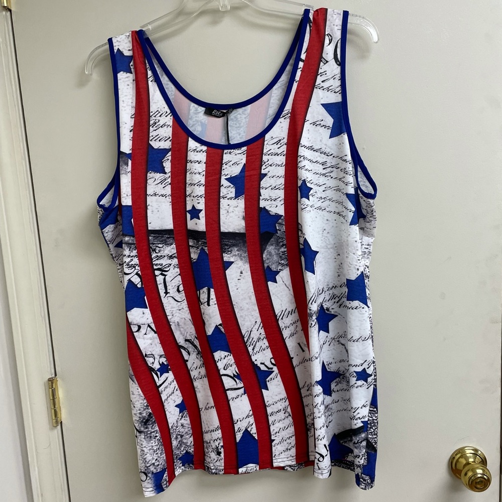 Women’s Red White Blue Top